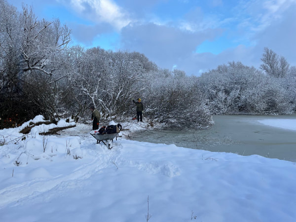 Arbeiten im Schnee